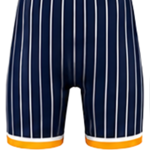 Men Navy Blue Striped Sublimated Wrestling Singlet Polyester <b>Athletic</b> Sports Uniform Wrestling Training Match Competition - Product Image 6
