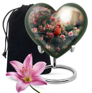 โกศที่พักหัวใจสำหรับผู้หญิงโกศเป็นอนุสรณ์สำหรับเถ้าหัวใจที่สวยงามพร้อมขาตั้งและถุงกำมะหยี่ฟรี - Product Image 3