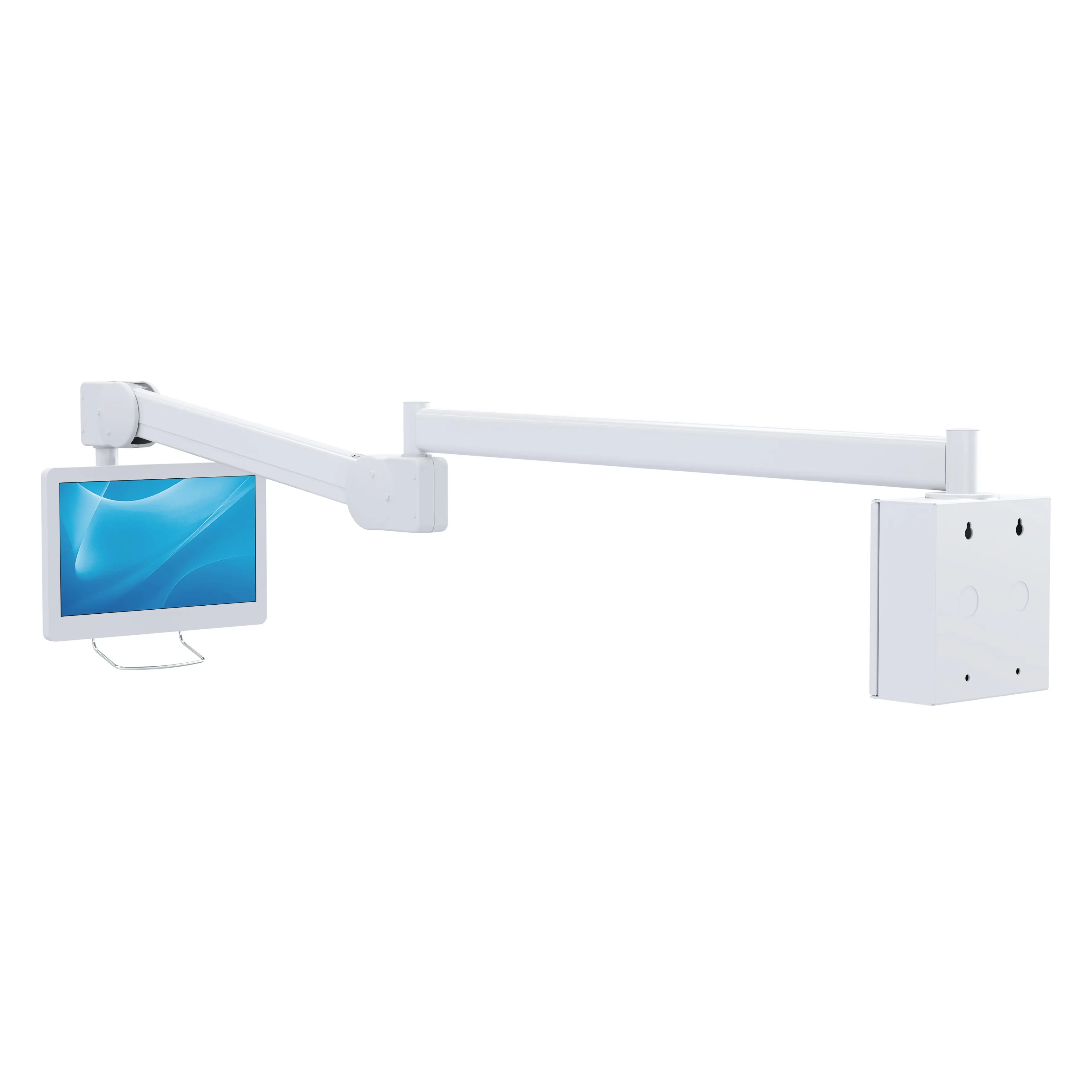 Hospital LCD TV Monitor Arm with Wall Mount Upward 15 degrees and downward 60 degrees