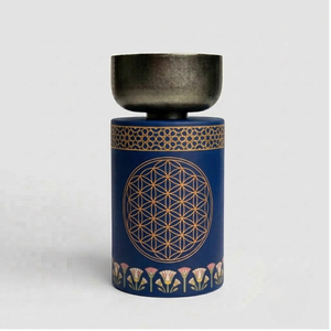 Quemador de Incienso de Geometría Sagrada Hecho a Mano, Mandala Geométrico, Calentador de Aceite Aromático para Velas de Té, Incensario Azul para Bakhoor, Venta al por Mayor - Product Image 4