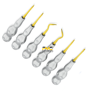 Ensemble de six élévateurs dentaires à pointe torsadée pour l'extraction luxante des dents, pour des interventions chirurgicales précises et atraumatiques - Product Image 6