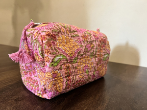 Multicompartment Makeup Pouches Block Print Cosmetic <b>Case</b> Lightweight <b>Travel</b> Luggage Bag Waterproof Reusable Toiletry Makeup Bag - Product Image 6