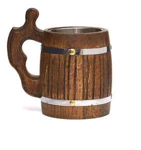 Best Seller <b>Large</b> Capacity Wooden <b>Mug</b> Customizable Size Hand-made Classic Smart Business Gifts for Coffee at Low Price - Product Image 2