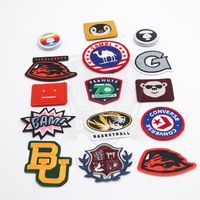 Parches Bordados Personalizados Termoadhesivos y Cosidos de Lona, con Diseños de Bandera Deportiva Grande, Dibujos Animados, Animales y Tejidos 3D, para Chaquetas
