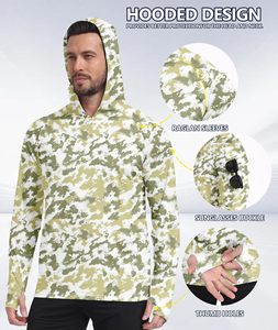 Camisetas de Pesca con Capucha para Hombre, Protección Solar UPF 50+, 100% Poliéster, Tallas Grandes, Ropa de Pesca Ligera con Protección Solar - Product Image 4