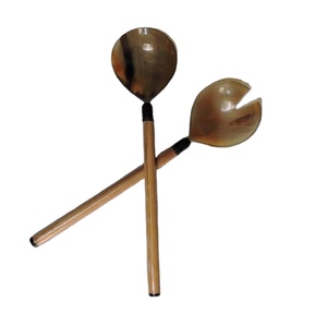 Juego de cucharillas con mango de bambú para servidor de ensaladas, bocina personalizada, venta al por mayor, herramientas de cocina personalizadas transparentes - Product Image 1