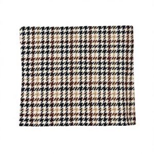 Trendy 300 Gsm Wool/Polyester Houndstooth Pattern Fabric in Black and Beige color Double Faced and Eco-Friendly Highly Demanded - Product Image 1