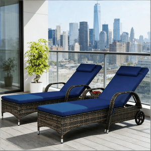 Portable <b>Folding</b> Sun Lounger Comfortable Outdoor <b>Bed</b> - Product Image 1