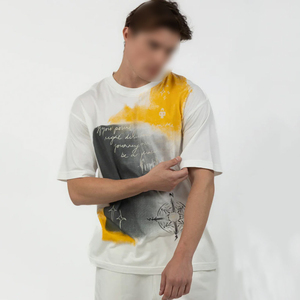 Camisetas de Hombre con Lavado Ácido a Precio Accesible, Tela Cómoda y Transpirable, Modernas y Casuales, Venta al Por Mayor, Tops de Manga Corta para Uso Diario - Product Image 1
