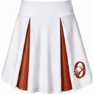 Burgundy Panel Cheerleading <b>Skirt</b> Pleated Athletic Team Uniform Bottom Performance Sportswear Training Competition Apparel - Product Image 1