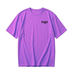 T-shirts Homme Oversize à Manches Courtes Col Rond 100% Coton 220 GSM Infroissables Respirants Anti-boulochage Logo Personnalisé sur le Devant - Product Image 2