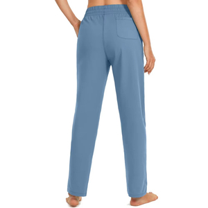Pantalones Deportivos de Algodón para Mujer, Corte Recto, Color Sólido, Cintura Elástica, Transpirables, Tejido de Punto, Largos, Marca AL SWANS INTERNATIONAL - Product Image 1