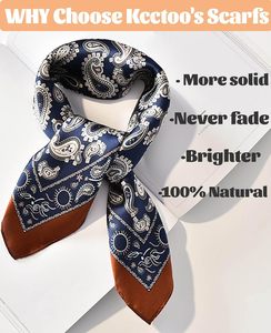 Nouveau Foulard Carré de Luxe en Soie Satinée Imprimée pour Femme, Élégant et Tendance, Idéal pour la Tête, les Cheveux ou le Cou - Product Image 2
