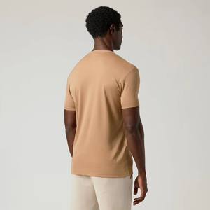T-shirt basique premium pour tenue quotidienne, en tissu tricoté lisse, manches courtes, col côtelé, coupe classique, vêtements décontractés modernes pour un style de vie actif - Product Image 5