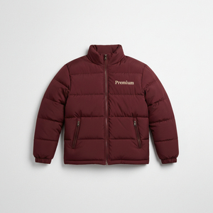 Men's Winter Puffer Jacket Hooded Zip Up <b>Coat</b> Windproof Polyester Wholesale Supplier Factory Direct - Product Image 5