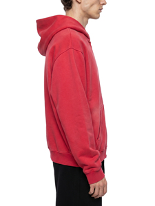 OEM ODM Sweat à capuche surdimensionné à fermeture éclair intégrale en molleton de coton épais, épaules tombantes, écologique, respirant, hiver, vente en gros - Product Image 6