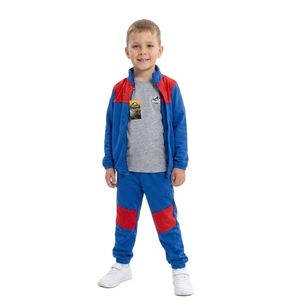 Ensemble de survêtement décontracté pour garçon, panneaux bleus et rouges, taille élastique, bande en polyester, toucher agréable, fournisseur du Bangladesh - Product Image 2
