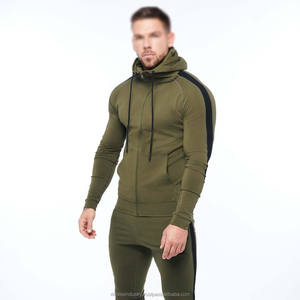 Men Casual Sportswear Set Athletic 2-Piece Cotton Hoodie and Sweatpants <b>Slim</b> Fit Gym Jogger Tracksuit for Autumn - Product Image 1