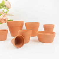 Pot de fleurs en terre cuite classique orange pour intérieur, écologique, respirant, durable, pour cactus et succulentes, usage domestique, 2 pots de 10 pouces