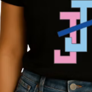 Camiseta Negra para Mujer con Diseño de Letras Entrelazadas, Ropa Casual para el Día a Día, Estilo Urbano, Cómoda y a la Moda - Product Image 4