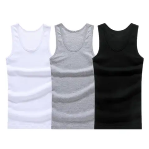 Men's Sporty Knitted Gym Fitness Clothing High Quality Polyester Quick Dry Training Workout <b>Stringer</b> Athletic Tank Top - Product Image 3