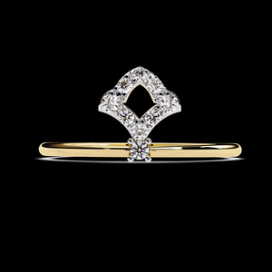 Bague de mariage minimaliste en or et diamant naturel, bijoux fins d'Inde - Product Image 2