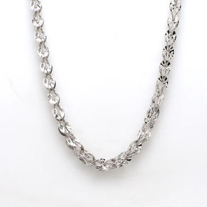 Solid 925 Sterling <b>Silver</b> Plated Twisted Singapore Chain Necklace Unisex Classic Daily Wear Zinc Alloy Jewelry - Product Image 4
