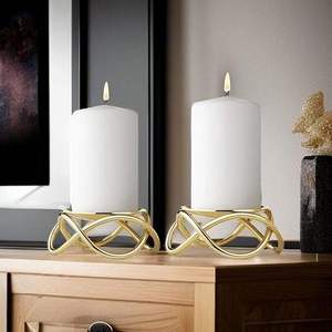 Porte-bougie doré moderne avec pot à bougie de qualité supérieure, accessoire de décoration élégant pour la maison, idéal pour les mariages, les fêtes, Pâques, au prix le plus bas - Product Image 6