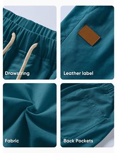 Pantalones Cortos Casuales de Primera Calidad para Hombre, Corte Cómodo, Tela de Lana, 100% Poliéster, Cintura Media, Pantalones Cortos Modernos Antiarrugas, Estilo Urbano - Product Image 6
