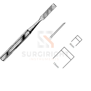 สิ่วตัดกระดูก Hoke Chisel ผลิตจากเหล็กกล้าไร้สนิมเยอรมัน สำหรับศัลยกรรมกระดูกและข้อ ได้รับมาตรฐาน CE ISO 13485 โดย Blush Surgical - Product Image 4