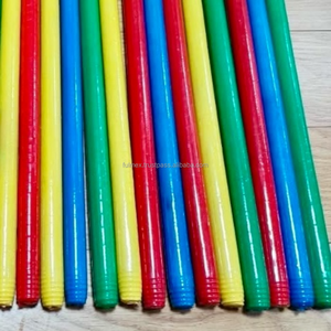 Vietnam Wooden PVC-Coated Coconut Fiber Tampico Broom <b>Handle</b> <b>Mop</b> Stick Full Color Design Flagged Eco-Friendly Home Cleaning - Product Image 1