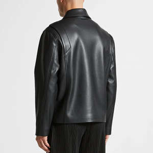 Chaqueta de cuero genuino de piel de oveja para hombre, diseño de invierno, estilo urbano, colores personalizados, chaqueta de cuero para hombre en venta. - Product Image 6