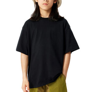 Camiseta Holgada Cómoda y Elegante para Mujer, Manga Corta, Diseño Sólido Informal, Unisex, Algodón Puro, Esencial para Niños, con Logotipo - Product Image 5