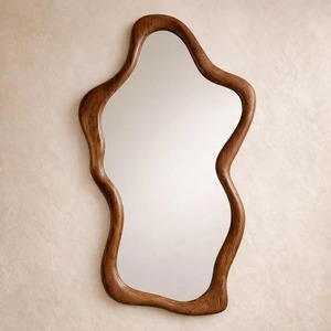 Opulent Resin Wood Wall Mirror Artistic Handcrafted Frame Mirror for Premium Interior Styling and Gifting Use - Product Image 6