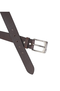 Ceinture en cuir véritable pour homme disponible en cuir marron et noir de 3,8 cm ou en PU avec boucle en alliage de zinc, directement de l'usine - Product Image 3