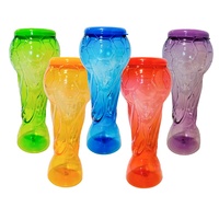Gobelet de football réutilisable 450 ml sans BPA en PET, écologique pour adultes, pour boissons froides uniquement, usage sportif extérieur, 2025