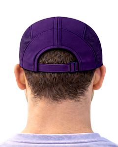 <b>Men</b> Purple Mesh Panel Sports <b>Cap</b> Breathable Lightweight Adjustable Summer Running Training Outdoor <b>Baseball</b> Hat For <b>Men</b> - Product Image 2