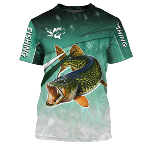 Camiseta de Pesca al por Mayor con Cuello Redondo, Ropa de Pesca de Poliéster de Alto Rendimiento para Exteriores, Secado Rápido, Transpirable y a Bajo Costo - Product Image 4