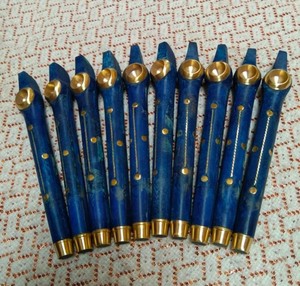 Pipes en corne d'os faites à la main avec incrustation dorée, forme naturelle sculptée, imitation antique, artisanat de collection, Medwakh en os pour Dokh - Product Image 5