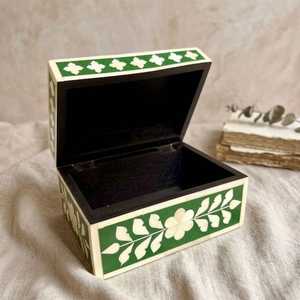 Custom Bone Inlay Jewelry <b>Box</b> Handmade Jewelry Organizer <b>with</b> <b>Lid</b> for Ring Necklace Bracelet Earring Storage <b>Decoration</b> - Product Image 3