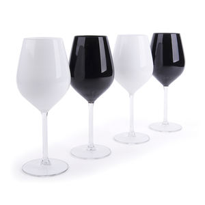 Juego de 4 Copas de Vino Excelsa de 50 Cl, Copas Blancas y Negras para Vino Blanco - Product Image 1