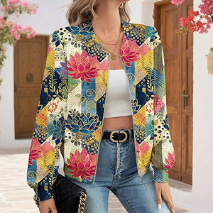 Chaquetas Bomber de Piel de Oveja de Primera Calidad para Mujer, Chaqueta Cortavientos Elegante, Prenda Exterior de Moda con Parche de Chenilla, OEM, para Motociclismo - Product Image 4