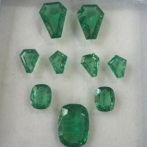 Lab-Grown Emerald Faceted Green <b>Colour</b> Gemstone For Making Jewellery - Product Image 1