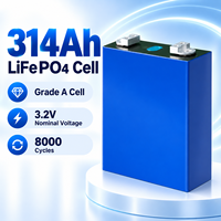 Cellule prismatique rechargeable LFP à semi-conducteurs haute capacité 3,2 V 314 Ah, 8000 cycles, pour stockage solaire domestique ESS