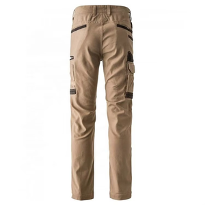Custom Brand Men's Breathable Cotton <b>Cargo</b> Style <b>Work</b> Pants Tan Color Utility Pocket Design In-Stock - Product Image 5