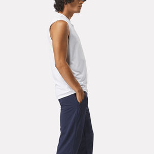 เสื้อกล้ามถักสำหรับผู้ชาย คุณภาพสูง ระบายอากาศได้ดี ผลิตจากใยฝ้ายและใยไผ่ สไตล์ลำลอง เหมาะสำหรับออกกำลังกายที่ยิม รับสกรีนโลโก้-ส่งตรง - Product Image 4