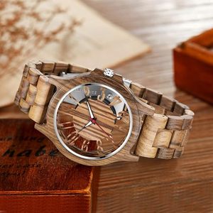 Reloj de Cuarzo de Bambú Ecológico, Diseño Art Deco, Hecho a Mano, Unisex, Estilo Antiguo, Personalizable, en Oferta - Product Image 4
