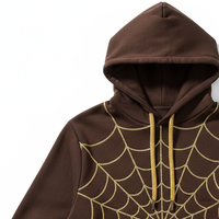 Sudadera con Capucha de Araña 555555 con Número de Ángel y Estampado de Telaraña, Bordada, Estilo Oversize, Streetwear, Invierno, Impresión Digital, Personalizada, Unisex