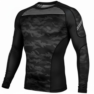 เสื้อรัดกล้ามเนื้อแขนยาวสำหรับผู้ชาย สำหรับกีฬา BJJ MMA ช่วยระบายเหงื่อ เหมาะสำหรับการฝึกซ้อม สไตล์อเมริกาและยุโรป - Product Image 6