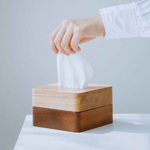 Porta pañuelos de madera ecológico, dispensador de pañuelos de madera sostenible - Product Image 3